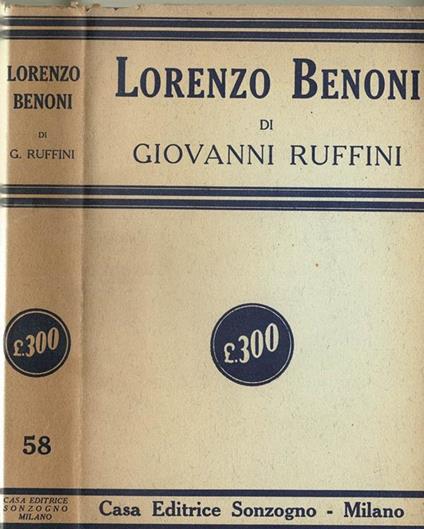 Lorenzo Benoni - Giovanni Ruffini - copertina