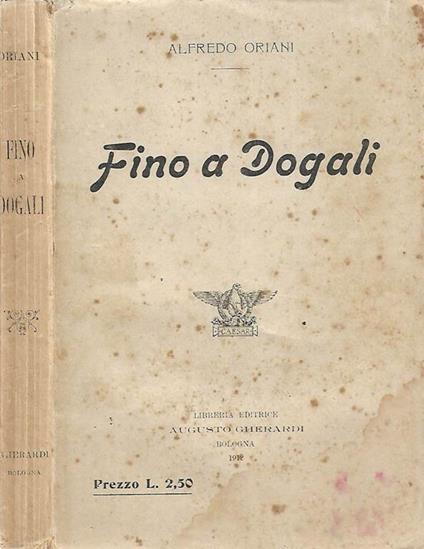 Fino a Dogali - Alfredo Oriani - copertina