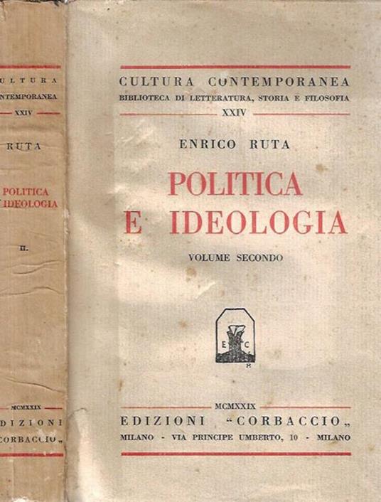 Politica e Ideologia vol. II - Enrico Ruta - copertina