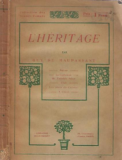 L' Heritage - Guy de Maupassant - copertina