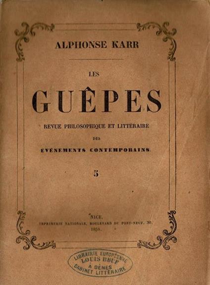 Les Guepès - Alphonse Karr - copertina