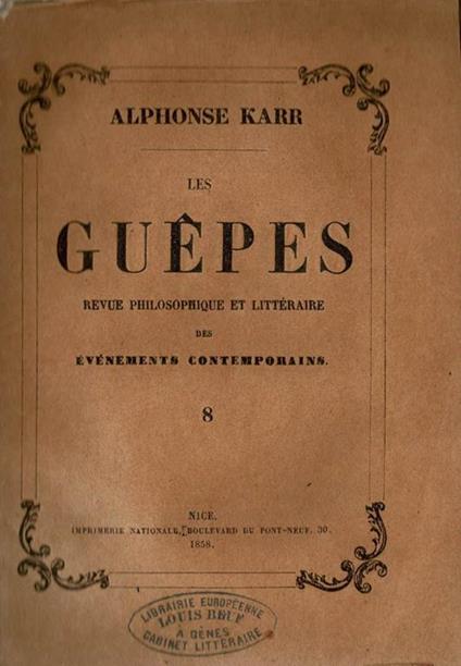 Les Guepès - Alphonse Karr - copertina