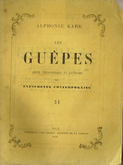 Les Guepès - Alphonse Karr - copertina