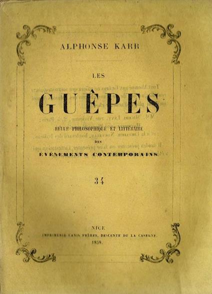 Les Guepès - Alphonse Karr - copertina