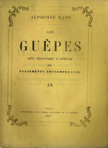 Les Guepès - Alphonse Karr - copertina