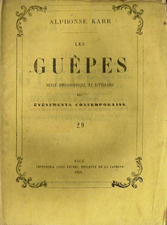 Les Guepès - Alphonse Karr - copertina