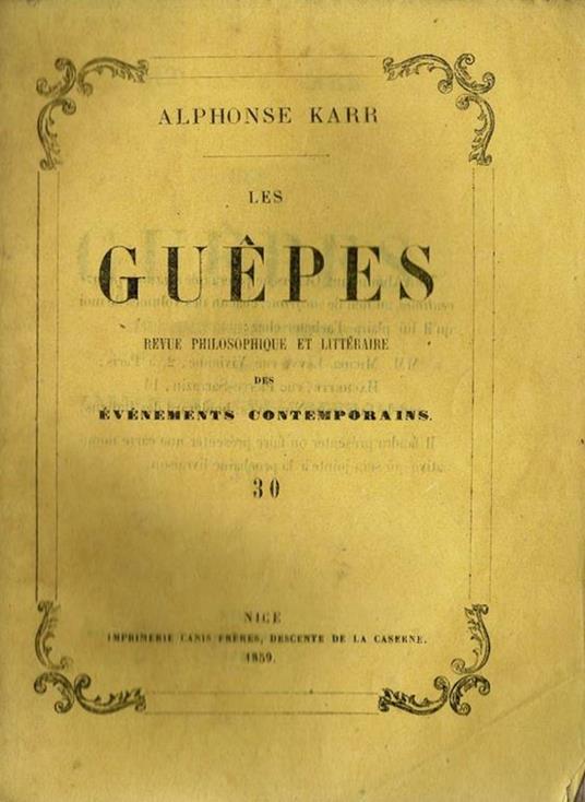 Les Guepès - Alphonse Karr - copertina