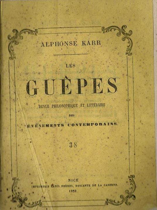 Les Guepès - Alphonse Karr - copertina