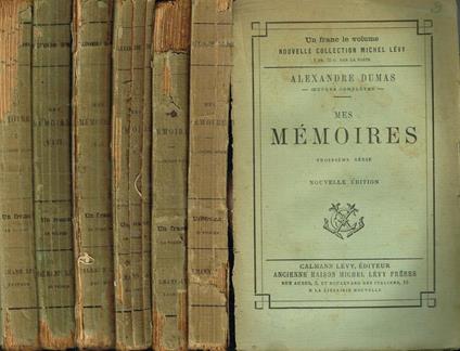 Mes mémoires vol.III, IV, V, VII, VIII, IX - Alexandre Dumas - copertina