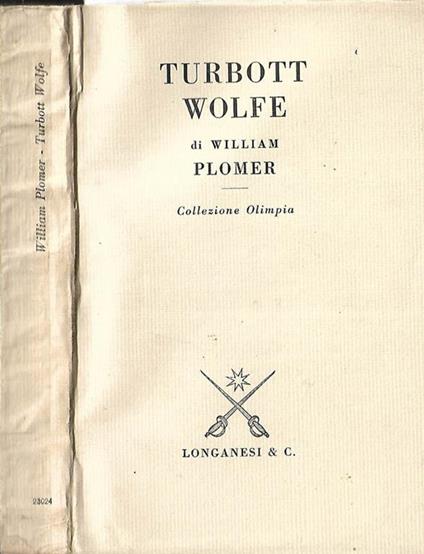 Turbott Wolfe - William Plomer - copertina