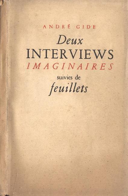 Deux interviews imaginaires - André Gide - copertina