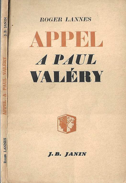 Appel a Paul Valéry - Roger Lannes - copertina