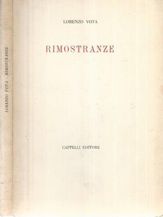 Rimostranze - Libro Usato - Cappelli - | IBS