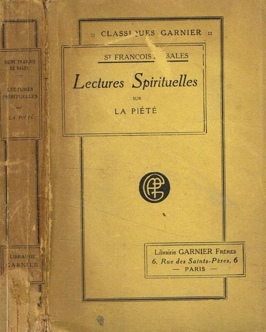 Lectures spirituelles sur La Piété - copertina