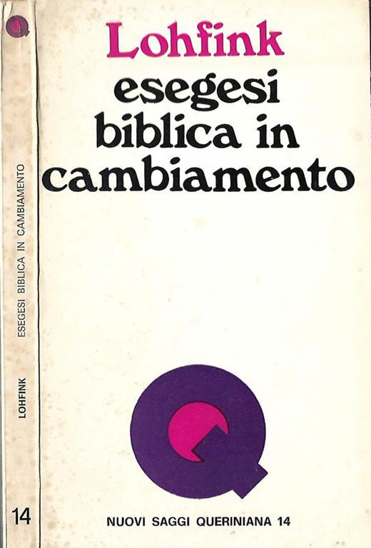 Esegesi biblica in cambiamento - Norbert Lohfink - copertina