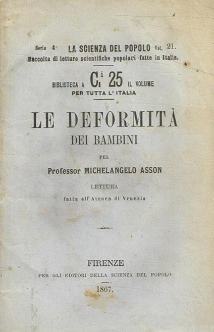 Le deformità dei bambini - copertina