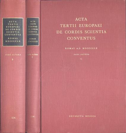 Acta tertii europaei de cordis scientia conventus - copertina