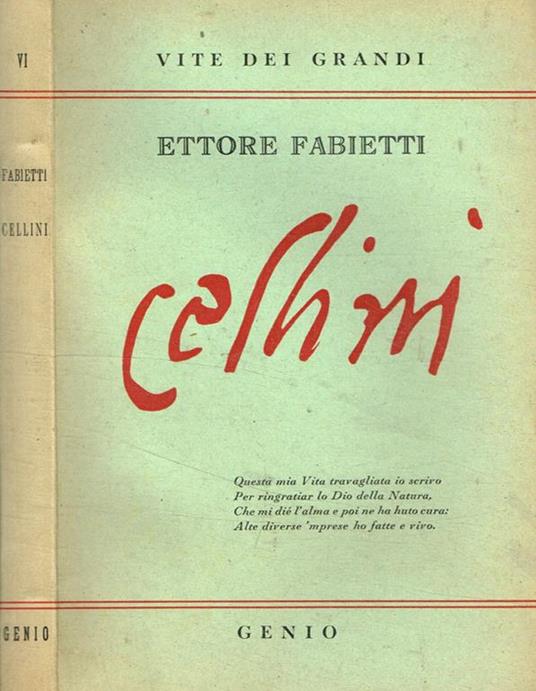 Benvenuto Cellini - Ettore Fabietti - copertina