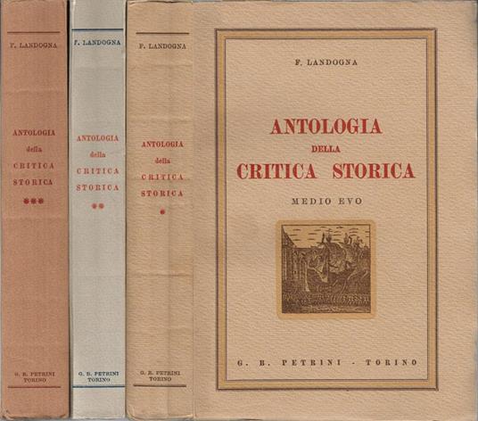 Antologia della critica storica - Francesco Landogna - copertina