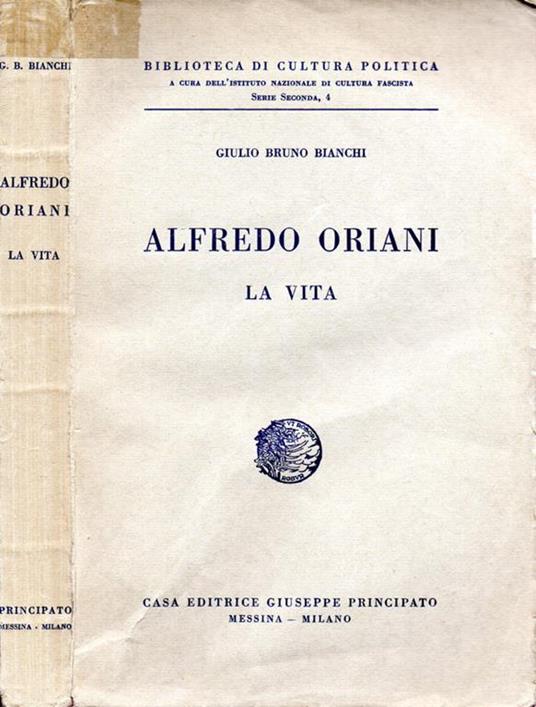 Alfredo Oriani - Giulio Bruno Bianchi - copertina