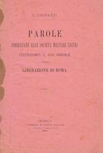 Parole indirizzate alle società militari liguri festeggianti il XVIII annuale della Liberazione di Roma