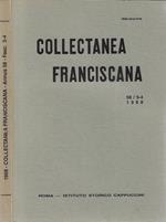 Collectanea Franciscana vol. 58 fasc. 3 - 4 1988
