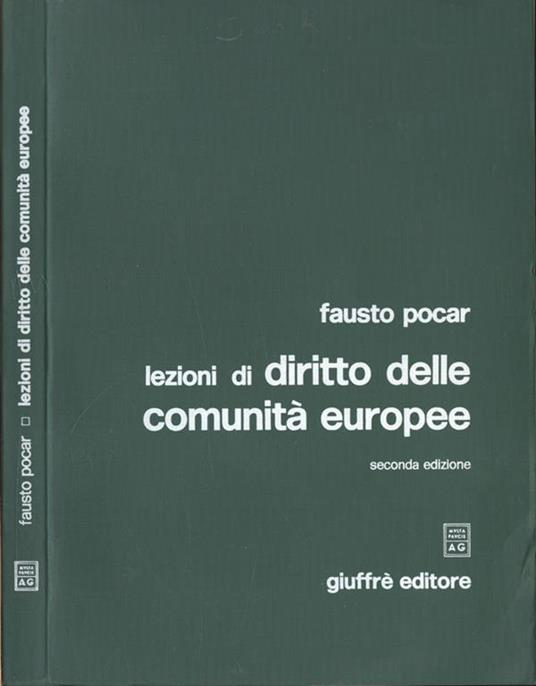 Lezioni di diritto delle comunità europee - Fausto Pocar - copertina