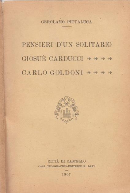 Pensieri di un solitario - copertina