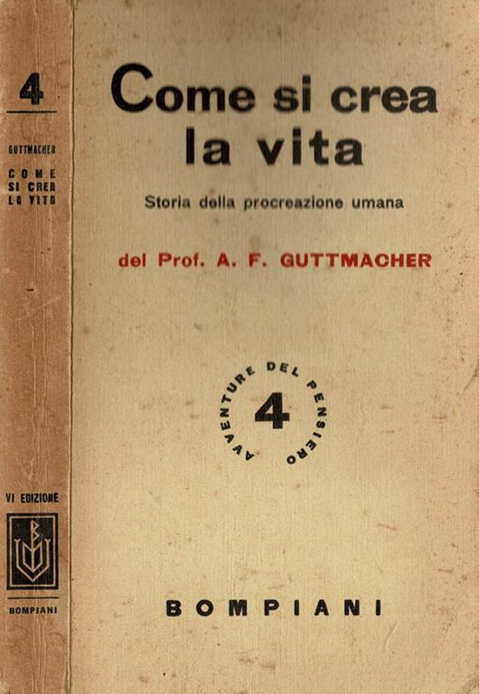 Come si crea la vita - A. F. Guttmacher - copertina