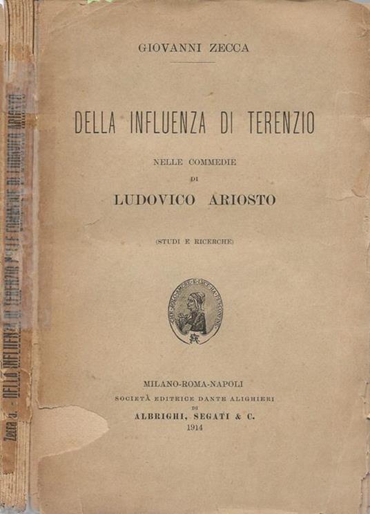 Della influenza di Terenzio nelle commedie di Ludovico Ariosto - copertina