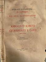 Annalisti Ignoti - Giurisperiti e Laici - 