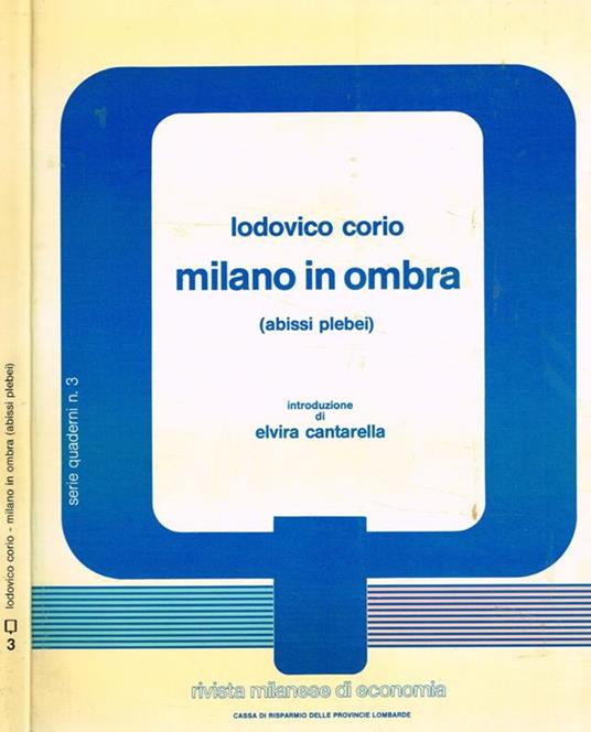 Milano in ombra (abissi plebei) - Lodovico Corio - copertina