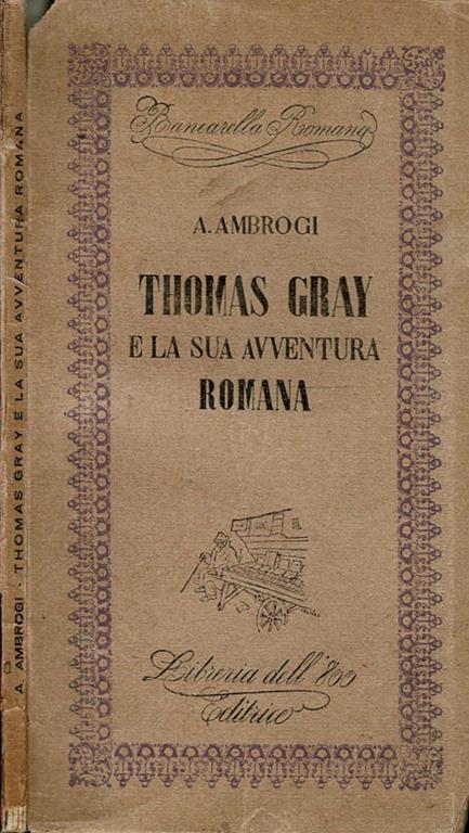Thomas Gray e la sua avventura Romana - copertina