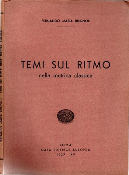 Temi sul ritmo - Fernando M. Brignoli - copertina