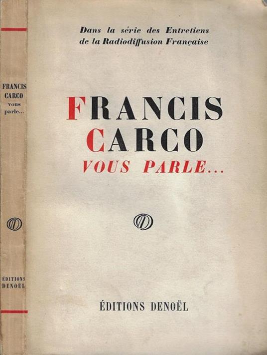 Vous parle.. - Francis Carco - copertina