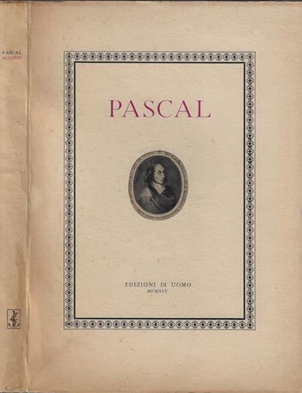 Pensées - Pascal - copertina