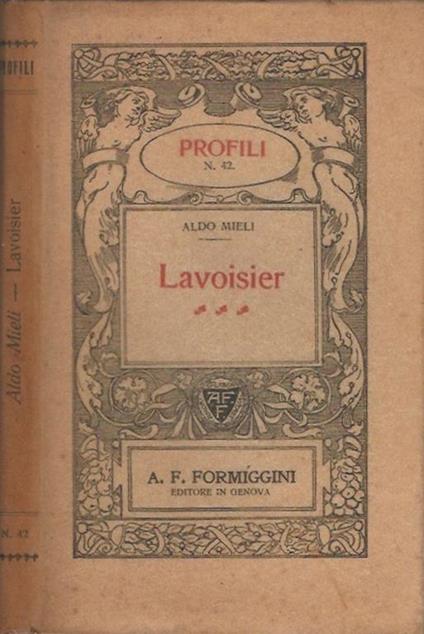 Lavoisier - Aldo Mieli - copertina