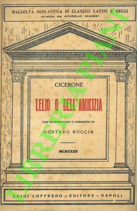 Lelio o dell'Amicizia - M. Tullio Cicerone - copertina