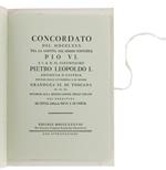 Concordato Del Mdcclxxx tra La Santità Del Sommo Pontefice Pio Vi e S.A.R. Il Serenissimo Pietro Leopoldo I Arciduca D'austria Principe Reale D'ungheria e di Boemia Granduca Ix di Toscana &C. &C. &C. Intorno Alla Bonificazione Delle Chiane Nei Terri