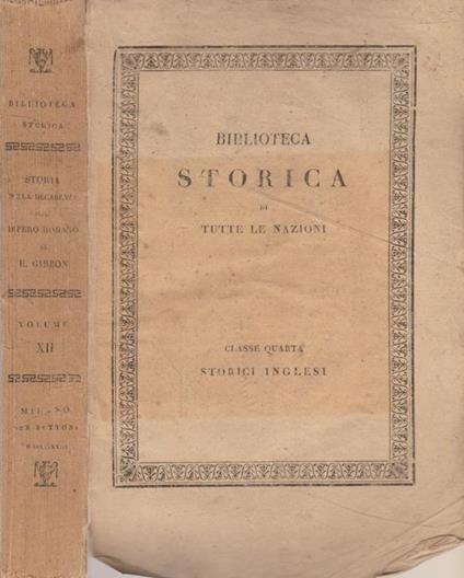 Storia della decadenza e rovina dell'impero romano - copertina