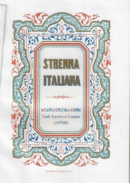 Strenna italiana anno XX - copertina