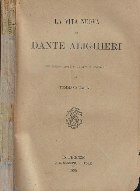 La vita nuova di Dante Alighieri Libro Usato Sansoni IBS