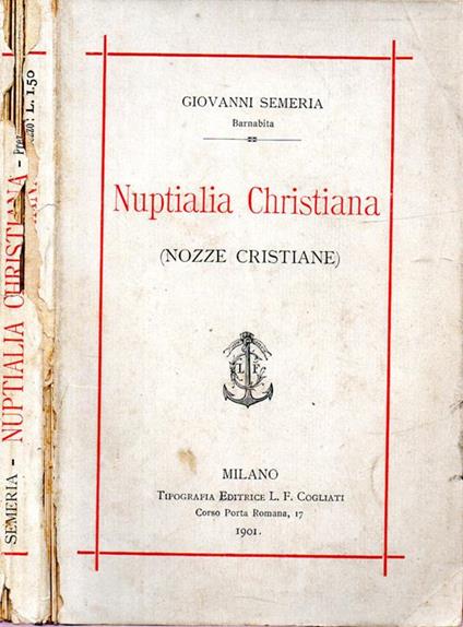 Nuptialia Christiana. Nozze Cristiane - copertina