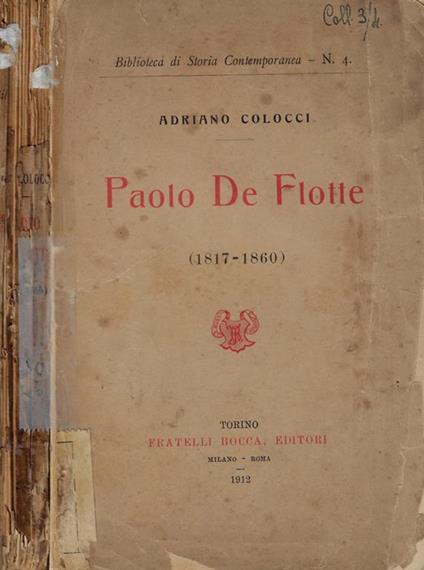 Paolo De Flotte (1817-1860) - copertina