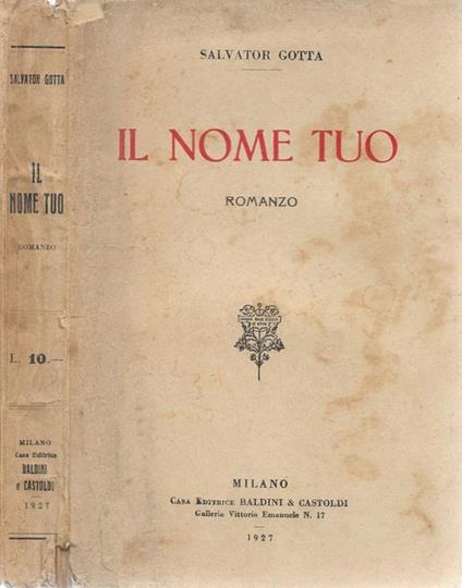 Il nome tuo - copertina