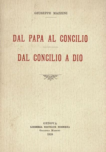 Dal Papa al Concilio, dal Concilio a Dio - copertina