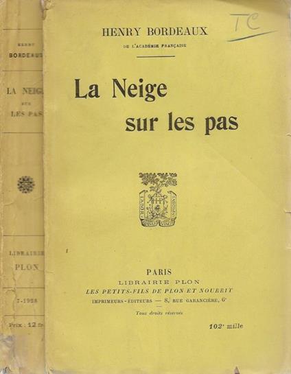 La Neige sur les pas - copertina