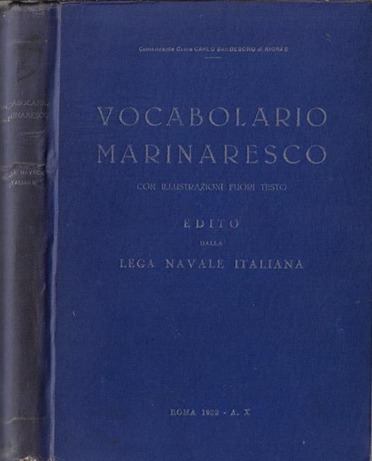 Vocabolario marinaresco. Con illustrazioni fuori testo - copertina