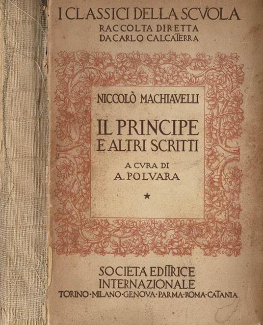 Il Principe e altri scritti - copertina