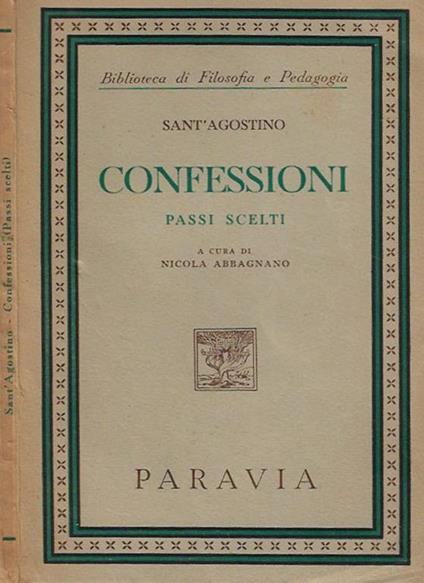 Confessioni. Passi scelti - copertina